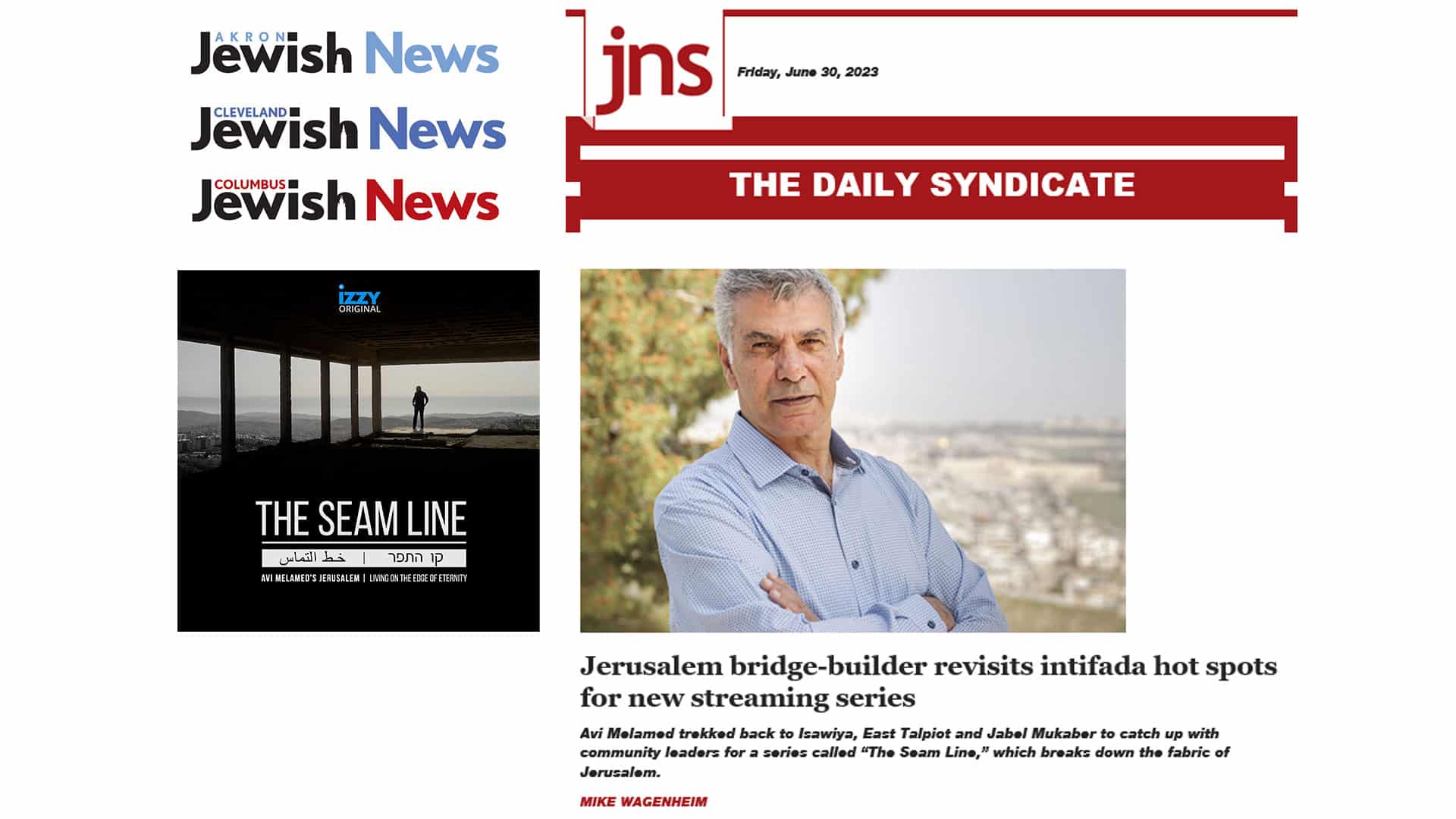Jerusalem bridge builder revisits intifada hot spots for new streaming